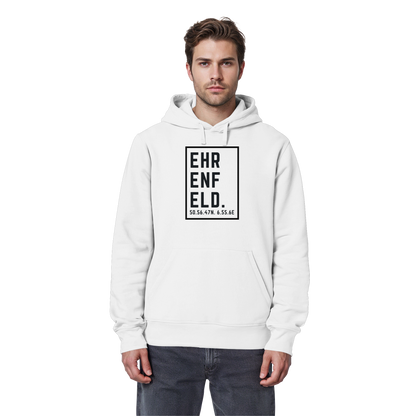 Ehrenfeld Koordinaten (großer Druck auf der Brust) - Organic Basic Hoodie