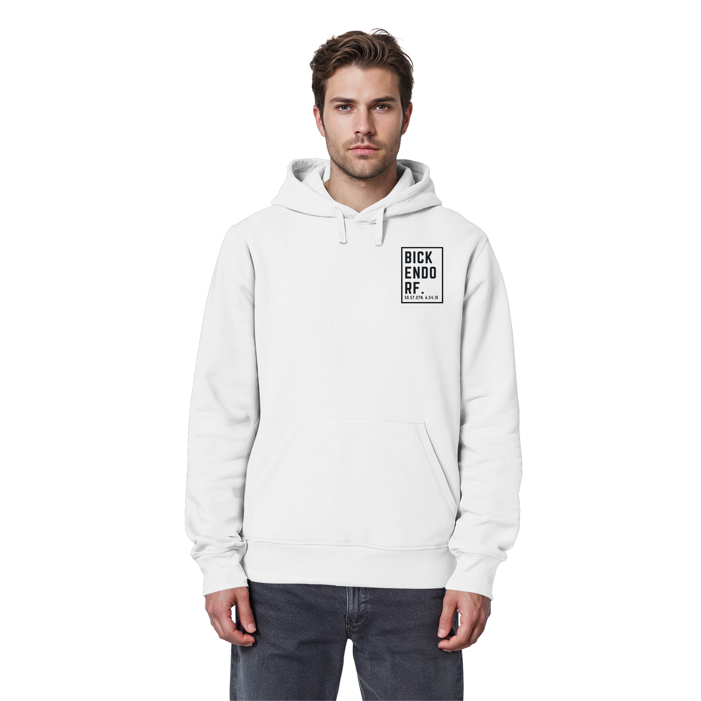 Bickendorf Koordinaten (kleiner Druck auf der Brust) - Organic Basic Hoodie