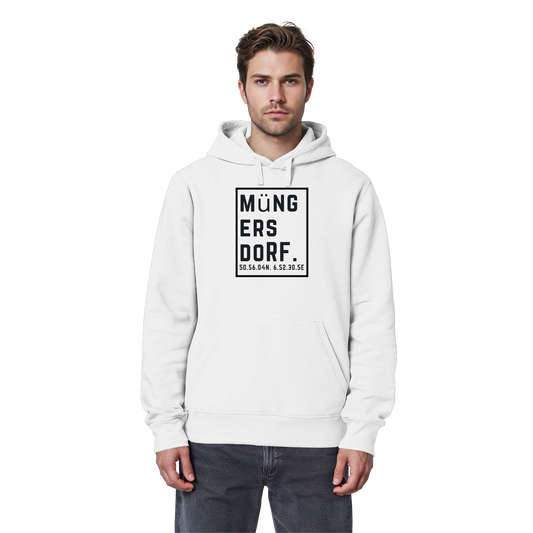 Müngersdorf Koordinaten (großer Druck auf der Brust) - Organic Basic Hoodie