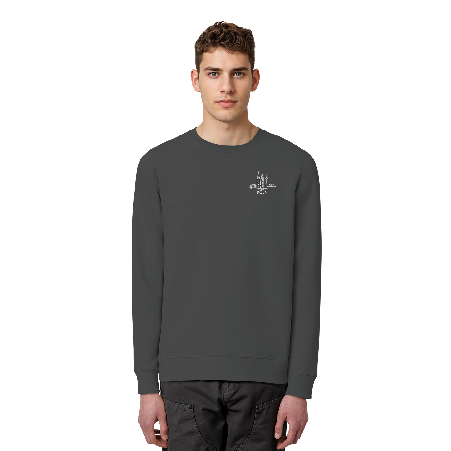Köln Skyline Stick - Organic Basic Unisex Sweatshirt