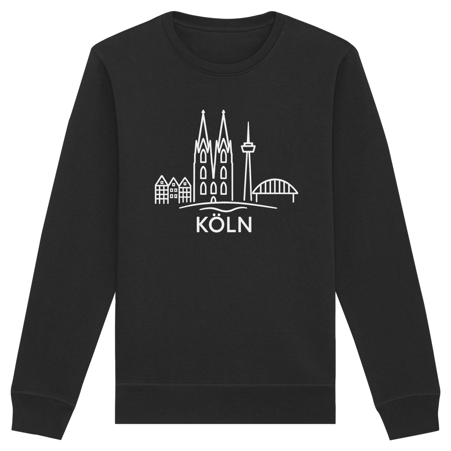 Köln Skyline (großer Druck auf der Brust) - Organic Basic Unisex Sweatshirt