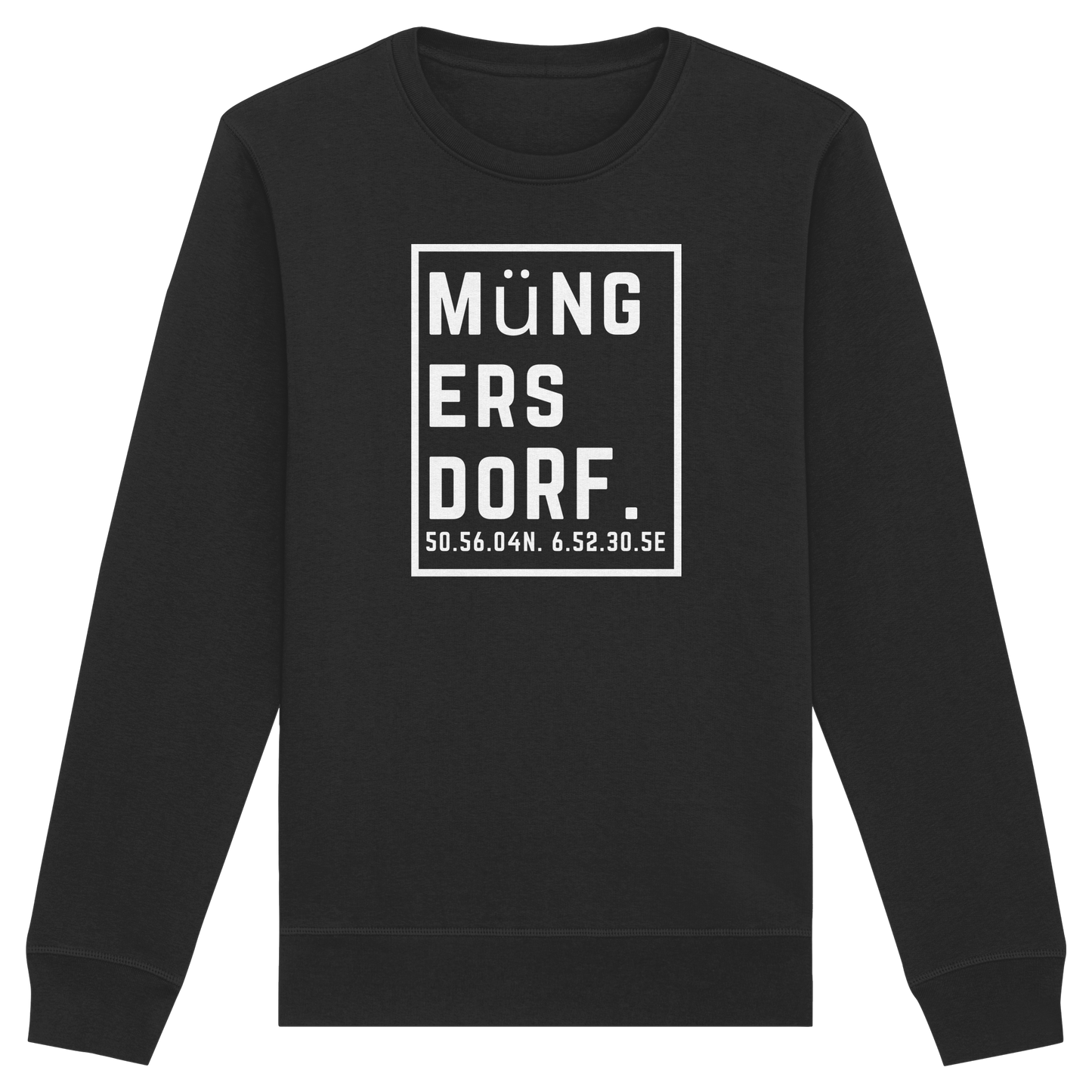 Müngersdorf Koordinaten (großer Druck auf der Brust) - Organic Basic Unisex Sweatshirt