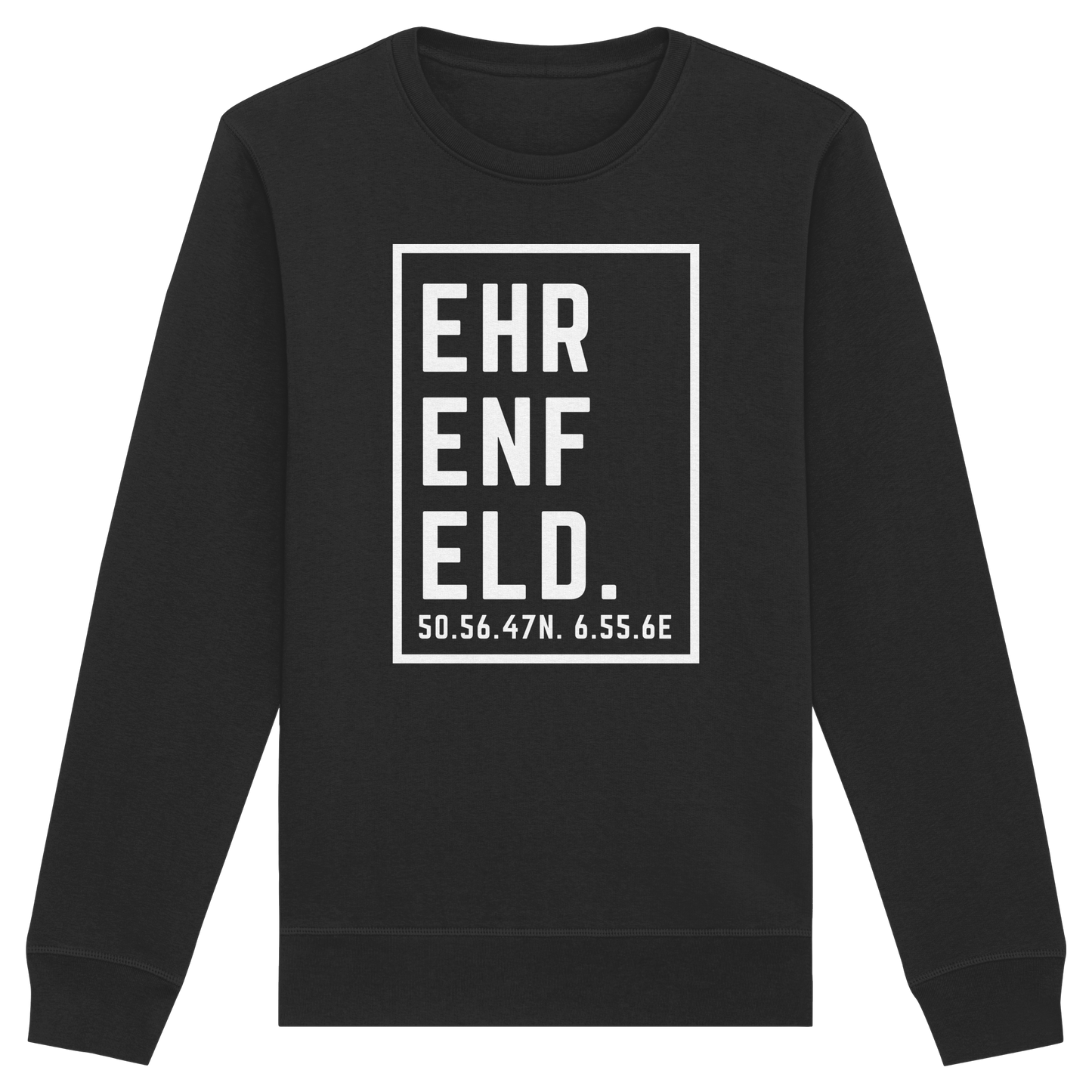 Ehrenfeld Koordinaten (großer Druck auf der Brust) - Organic Basic Unisex Sweatshirt
