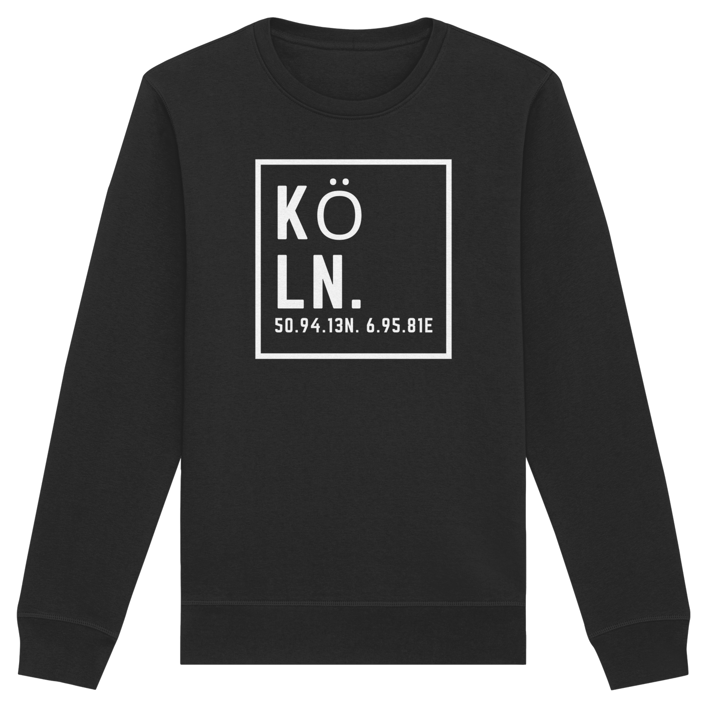 Köln Koordinaten (großer Druck auf der Brust) - Organic Basic Unisex Sweatshirt