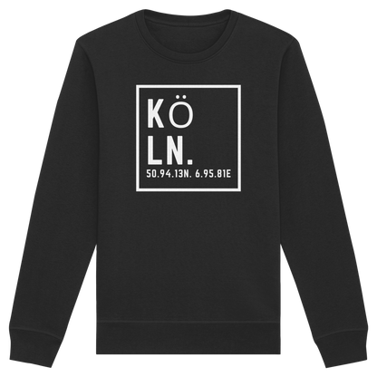 Köln Koordinaten (großer Druck auf der Brust) - Organic Basic Unisex Sweatshirt