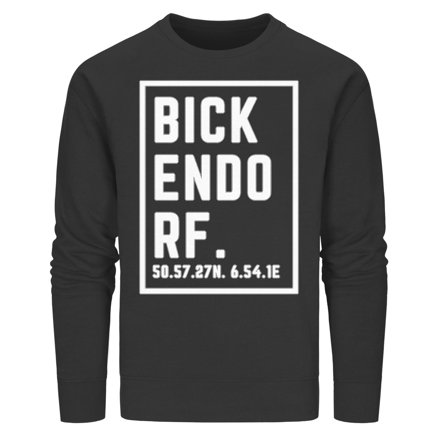 Bickendorf Koordinaten (großer Druck auf der Brust) - Organic Basic Unisex Sweatshirt