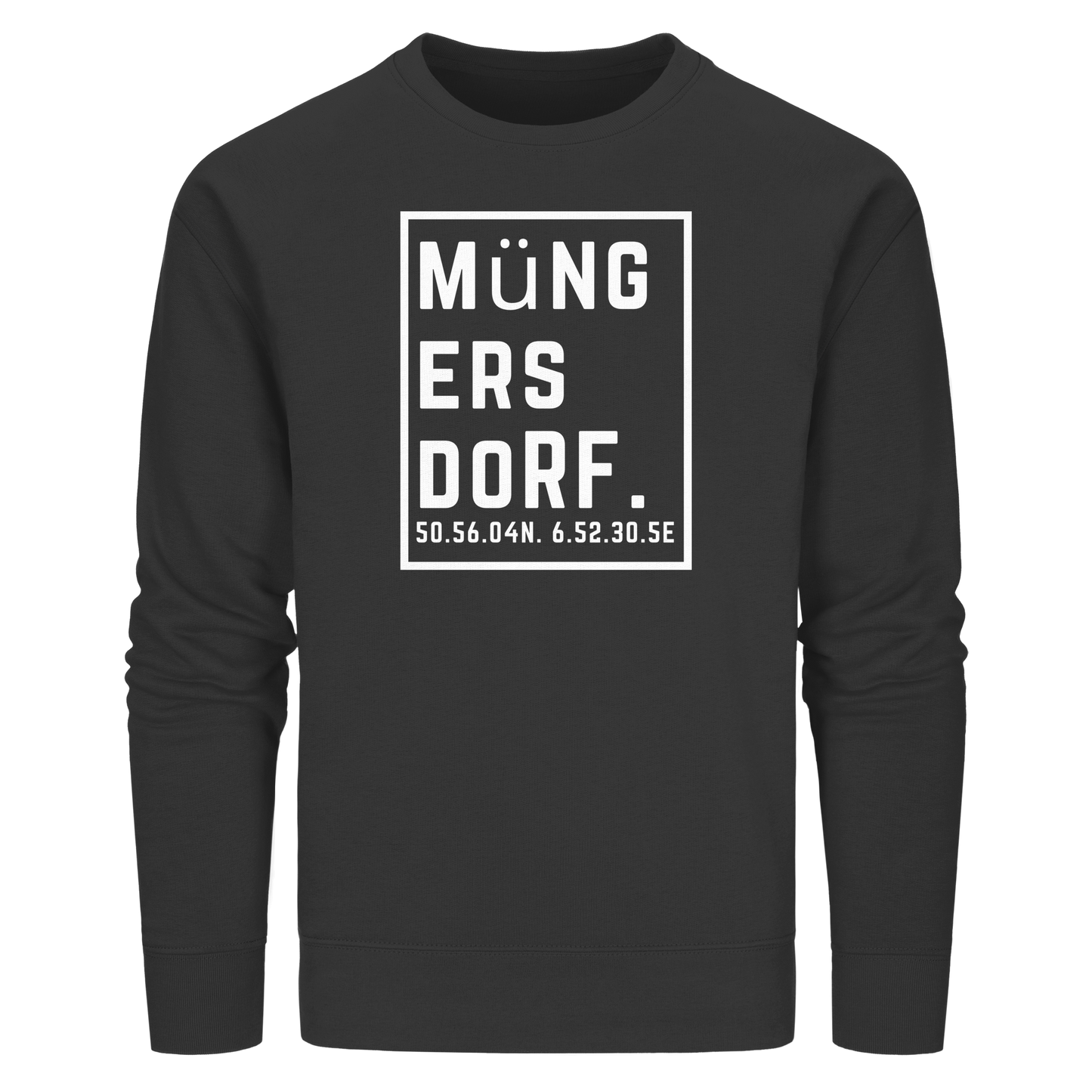 Müngersdorf Koordinaten (großer Druck auf der Brust) - Organic Basic Unisex Sweatshirt