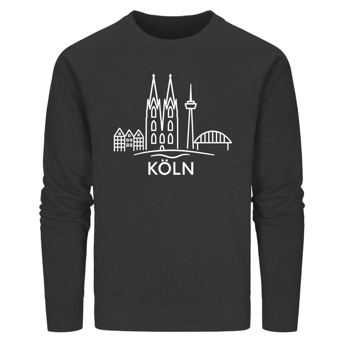 Köln Skyline (großer Druck auf der Brust) - Organic Basic Unisex Sweatshirt