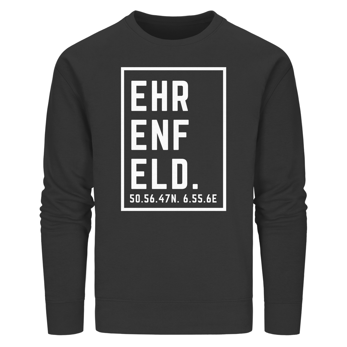 Ehrenfeld Koordinaten (großer Druck auf der Brust) - Organic Basic Unisex Sweatshirt