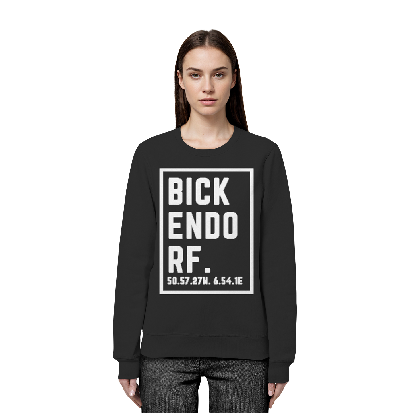 Bickendorf Koordinaten (großer Druck auf der Brust) - Organic Basic Unisex Sweatshirt