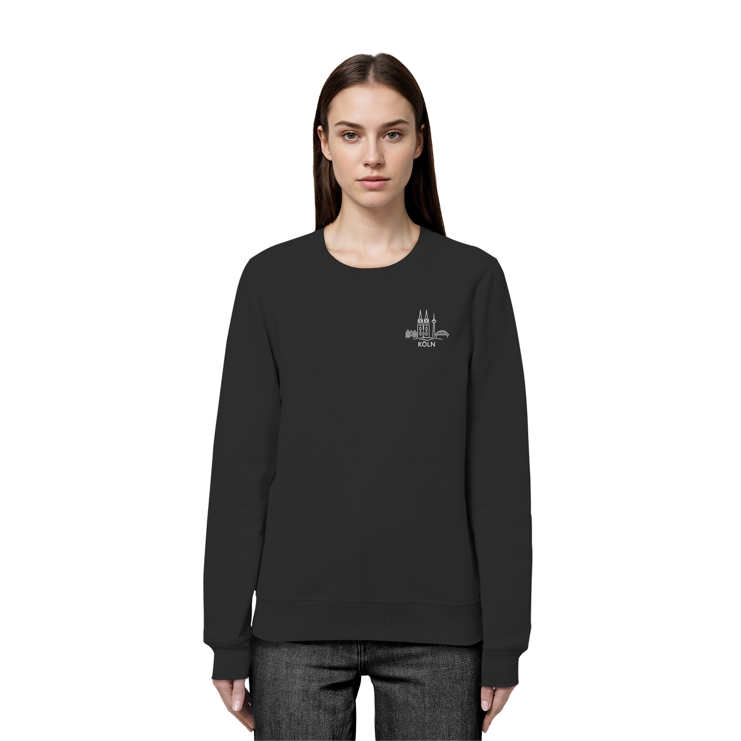Köln Skyline Stick - Organic Basic Unisex Sweatshirt