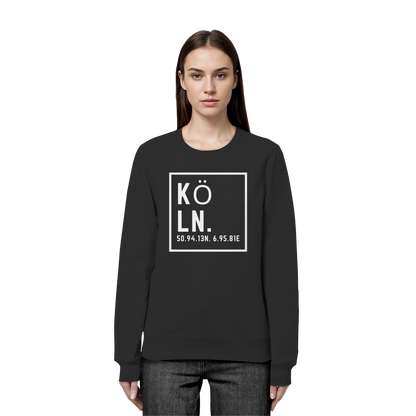 Köln Koordinaten (großer Druck auf der Brust) - Organic Basic Unisex Sweatshirt