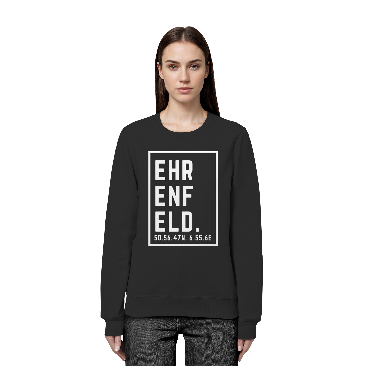 Ehrenfeld Koordinaten (großer Druck auf der Brust) - Organic Basic Unisex Sweatshirt