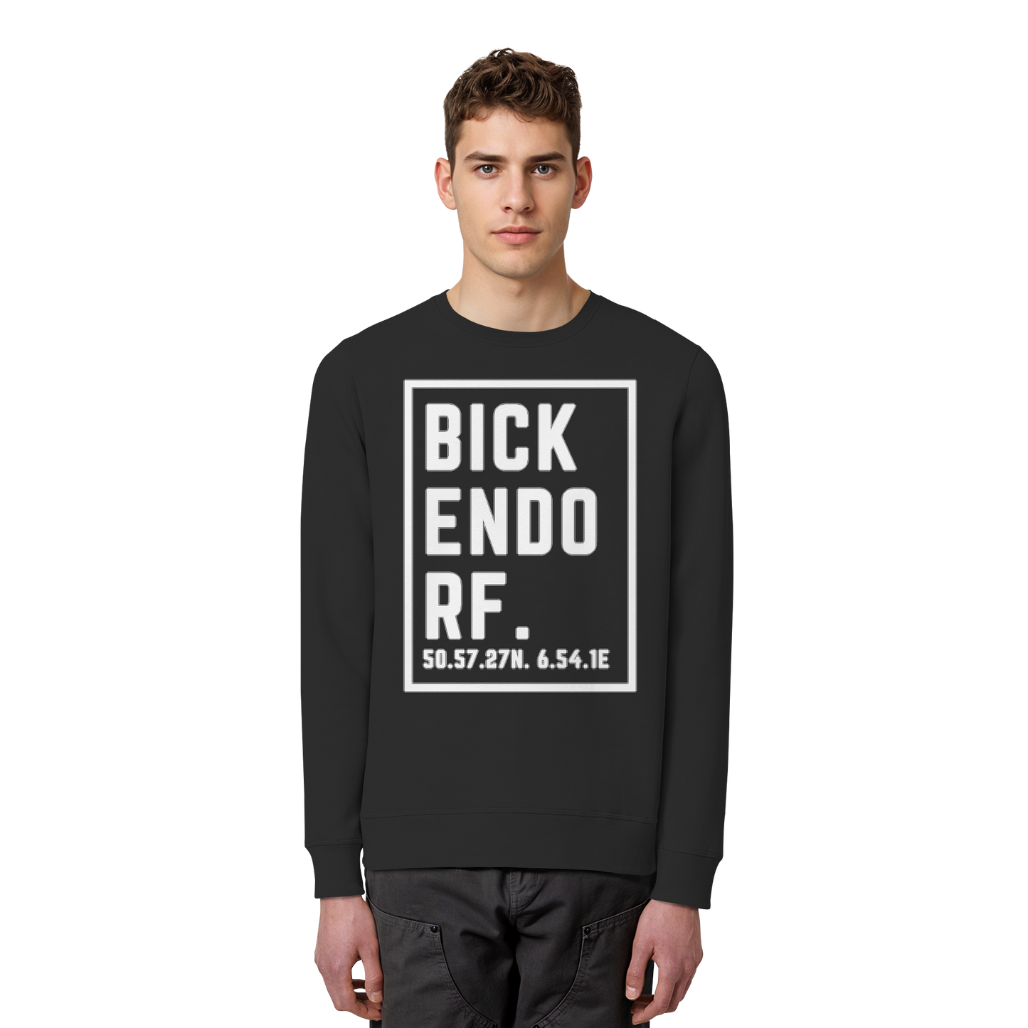 Bickendorf Koordinaten (großer Druck auf der Brust) - Organic Basic Unisex Sweatshirt