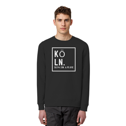 Köln Koordinaten (großer Druck auf der Brust) - Organic Basic Unisex Sweatshirt