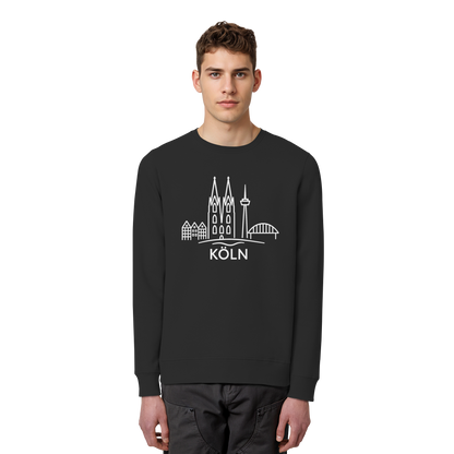 Köln Skyline (großer Druck auf der Brust) - Organic Basic Unisex Sweatshirt