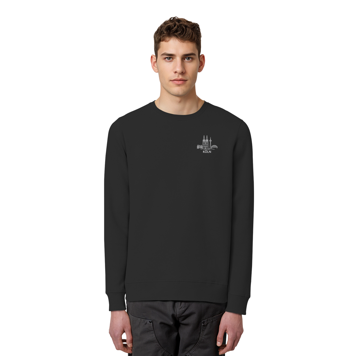 Köln Skyline Stick - Organic Basic Unisex Sweatshirt