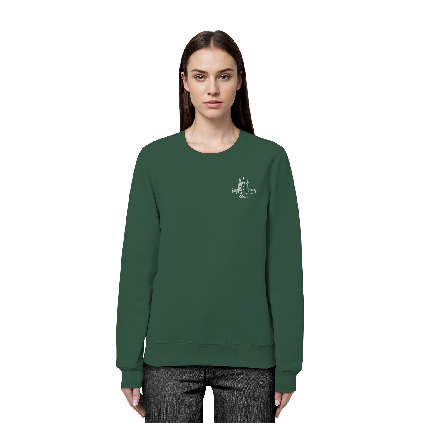 Köln Skyline Stick - Organic Basic Unisex Sweatshirt
