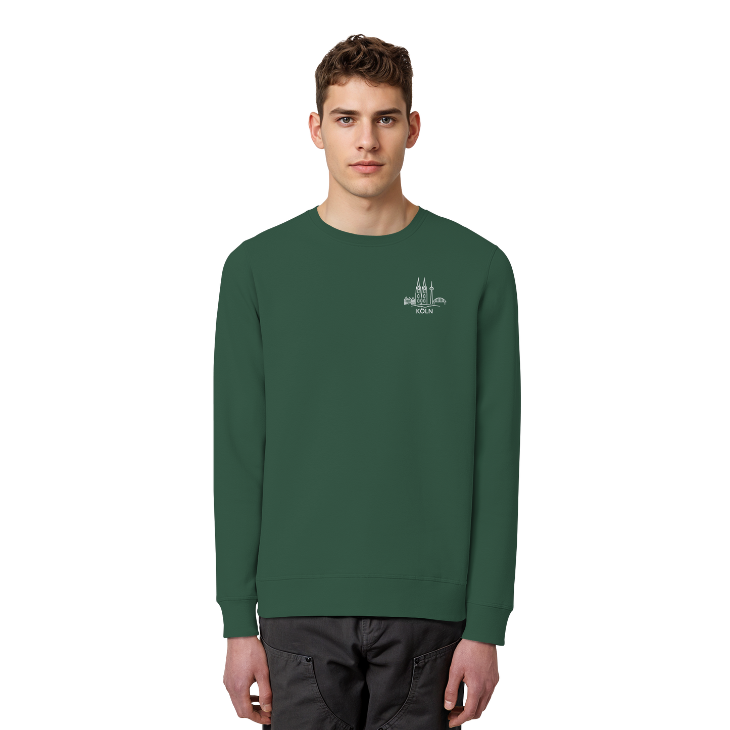 Köln Skyline Stick - Organic Basic Unisex Sweatshirt