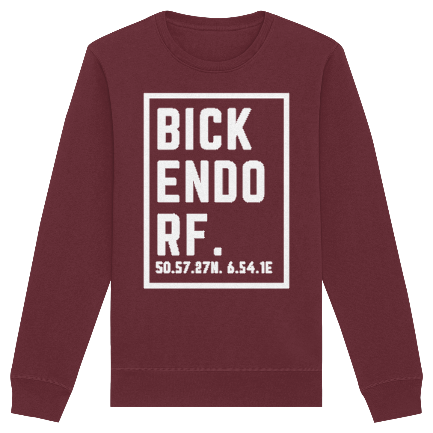 Bickendorf Koordinaten (großer Druck auf der Brust) - Organic Basic Unisex Sweatshirt