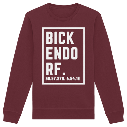 Bickendorf Koordinaten (großer Druck auf der Brust) - Organic Basic Unisex Sweatshirt