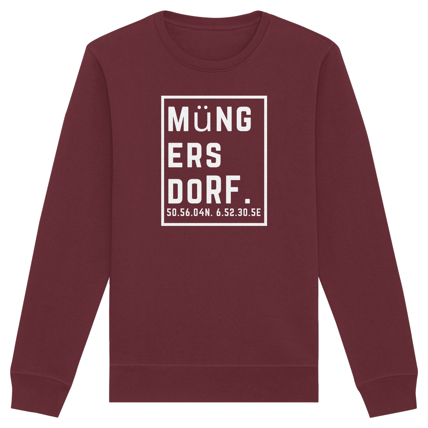 Müngersdorf Koordinaten (großer Druck auf der Brust) - Organic Basic Unisex Sweatshirt