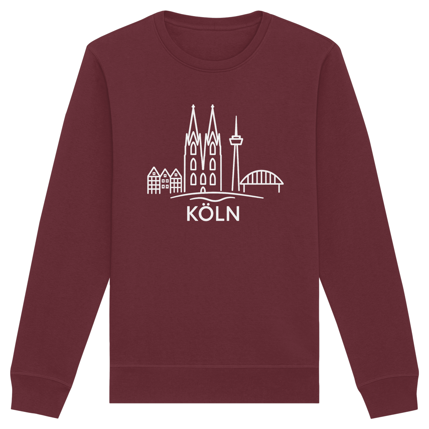 Köln Skyline (großer Druck auf der Brust) - Organic Basic Unisex Sweatshirt