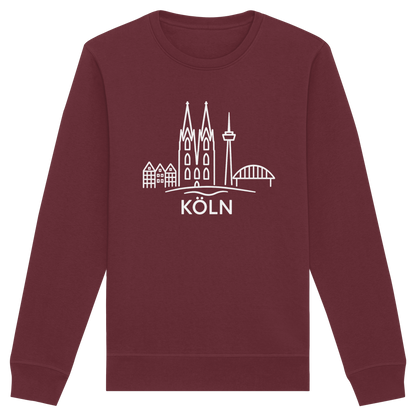 Köln Skyline (großer Druck auf der Brust) - Organic Basic Unisex Sweatshirt