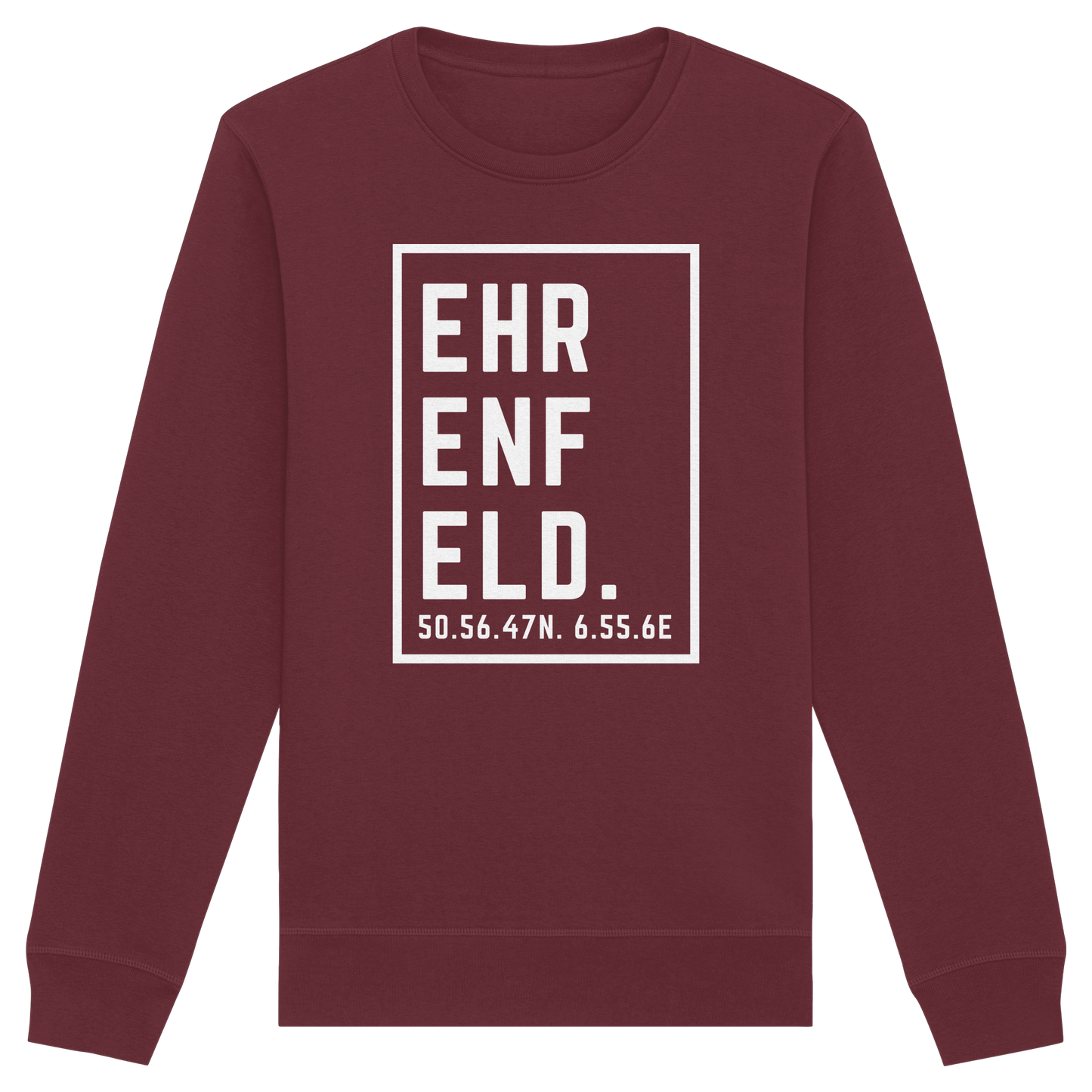 Ehrenfeld Koordinaten (großer Druck auf der Brust) - Organic Basic Unisex Sweatshirt