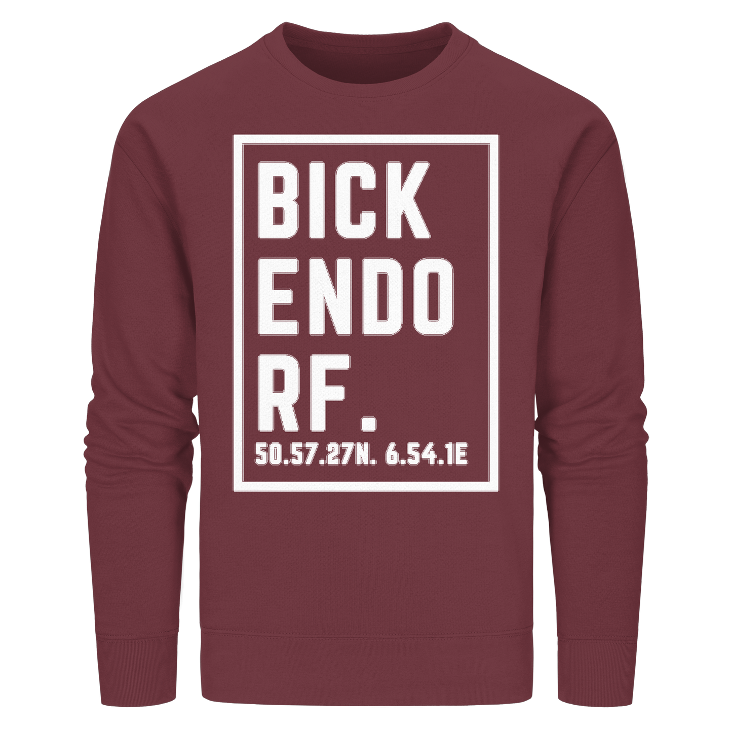 Bickendorf Koordinaten (großer Druck auf der Brust) - Organic Basic Unisex Sweatshirt