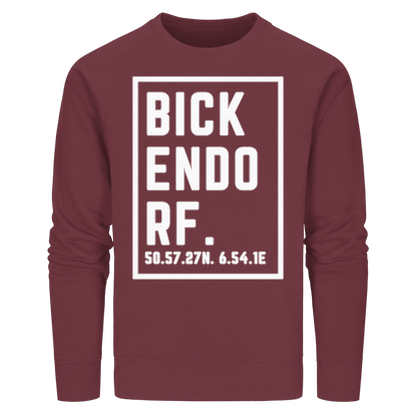 Bickendorf Koordinaten (großer Druck auf der Brust) - Organic Basic Unisex Sweatshirt