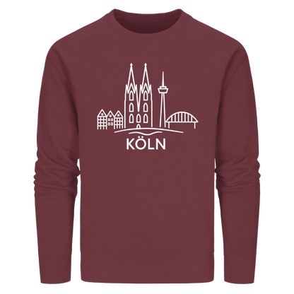 Köln Skyline (großer Druck auf der Brust) - Organic Basic Unisex Sweatshirt