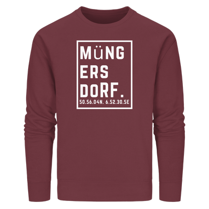 Müngersdorf Koordinaten (großer Druck auf der Brust) - Organic Basic Unisex Sweatshirt