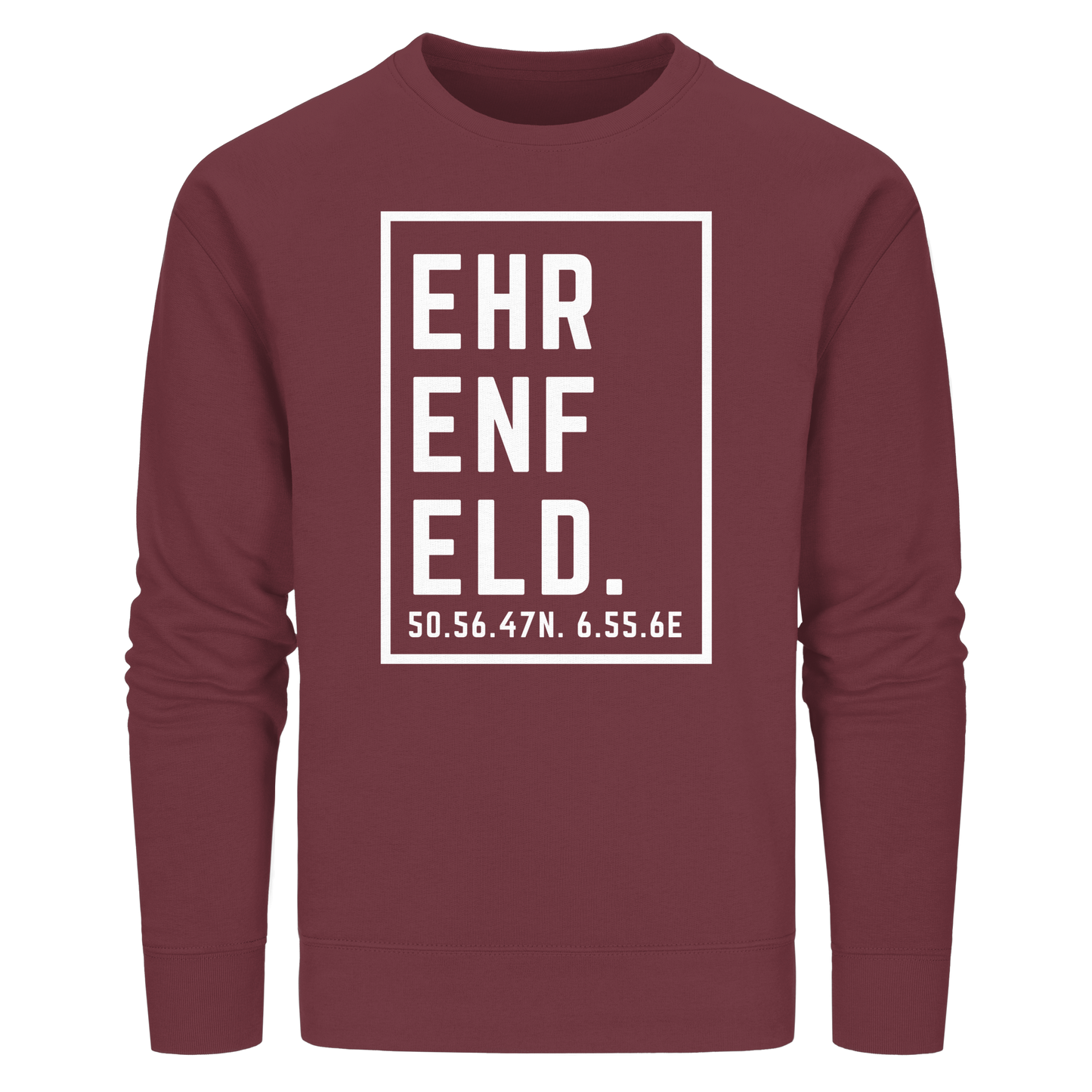 Ehrenfeld Koordinaten (großer Druck auf der Brust) - Organic Basic Unisex Sweatshirt