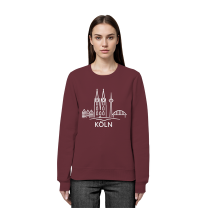 Köln Skyline (großer Druck auf der Brust) - Organic Basic Unisex Sweatshirt