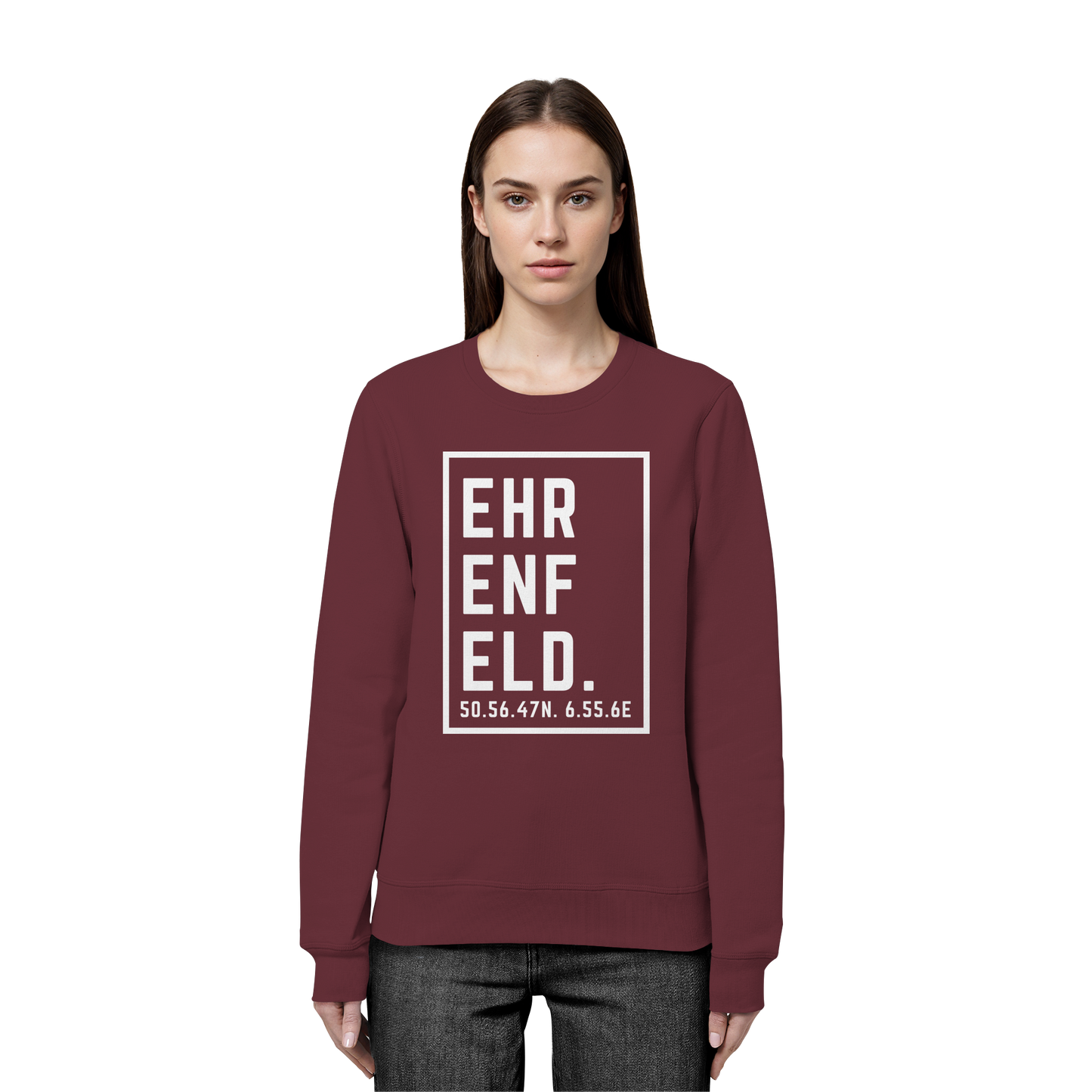 Ehrenfeld Koordinaten (großer Druck auf der Brust) - Organic Basic Unisex Sweatshirt