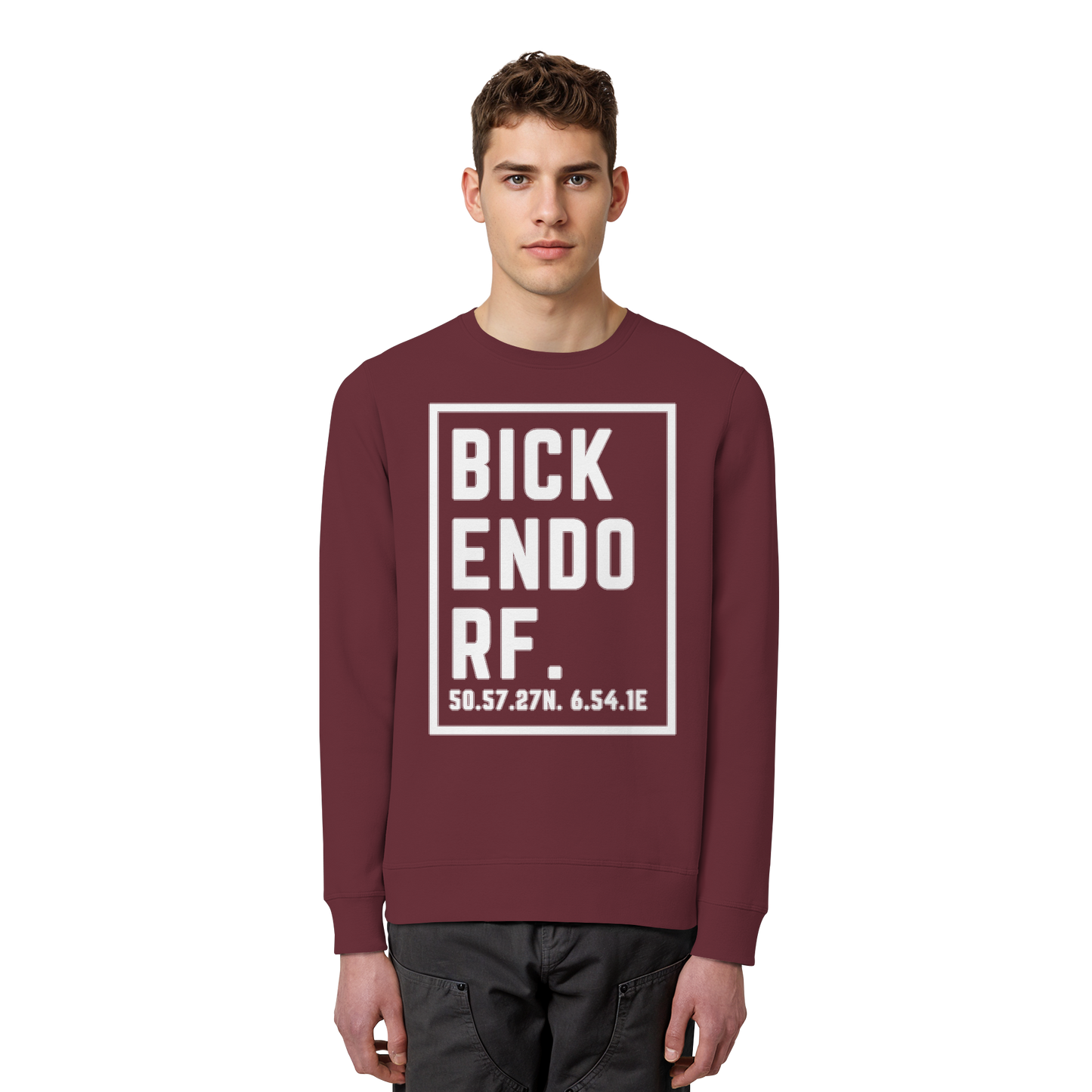 Bickendorf Koordinaten (großer Druck auf der Brust) - Organic Basic Unisex Sweatshirt