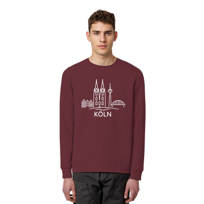 Köln Skyline (großer Druck auf der Brust) - Organic Basic Unisex Sweatshirt
