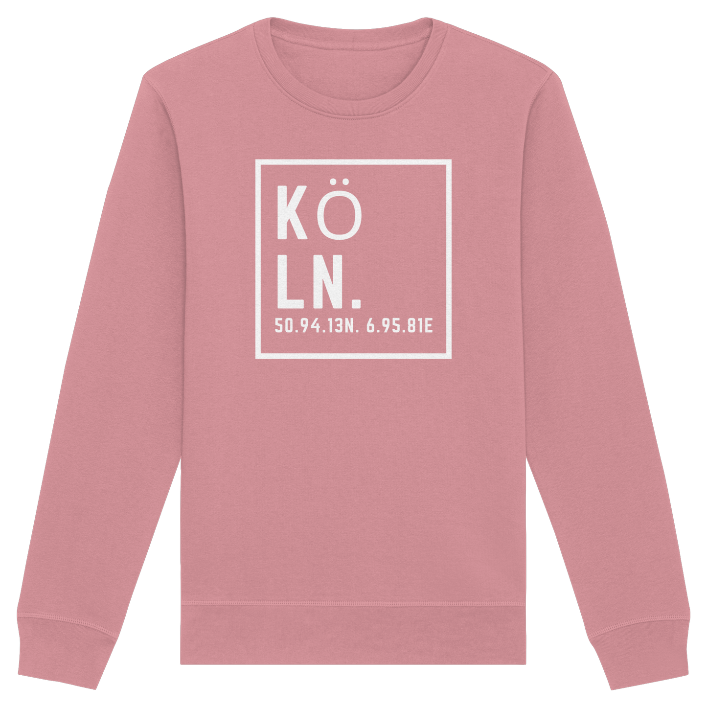 Köln Koordinaten (großer Druck auf der Brust) - Organic Basic Unisex Sweatshirt