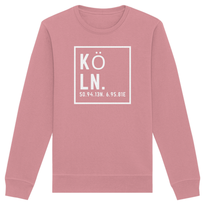 Köln Koordinaten (großer Druck auf der Brust) - Organic Basic Unisex Sweatshirt