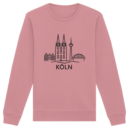 Köln Skyline (großer Druck auf der Brust) - Organic Basic Unisex Sweatshirt