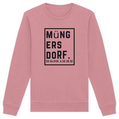 Müngersdorf Koordinaten (großer Druck auf der Brust) - Organic Basic Unisex Sweatshirt
