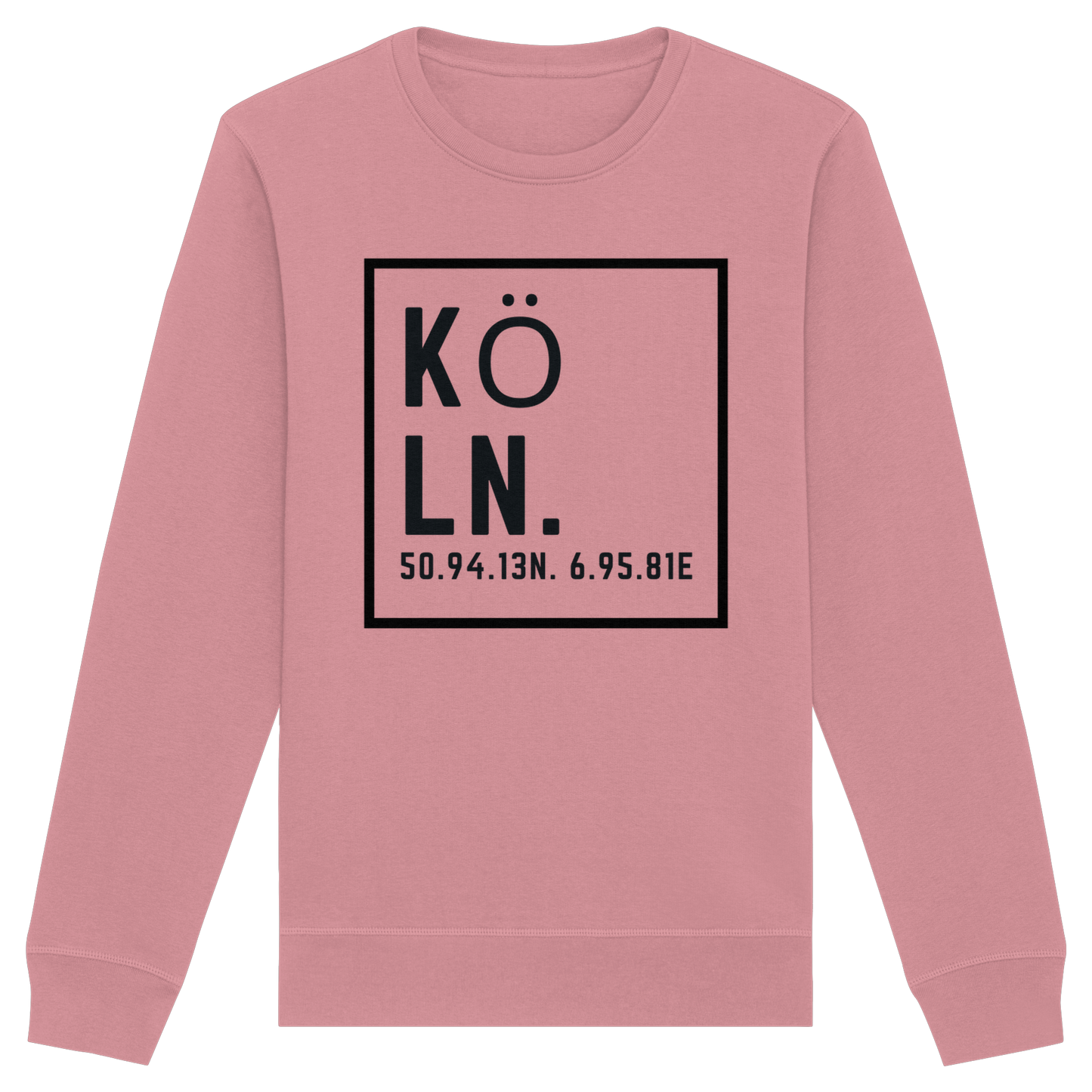 Köln Koordinaten (großer Druck auf der Brust) - Organic Basic Unisex Sweatshirt