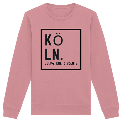 Köln Koordinaten (großer Druck auf der Brust) - Organic Basic Unisex Sweatshirt