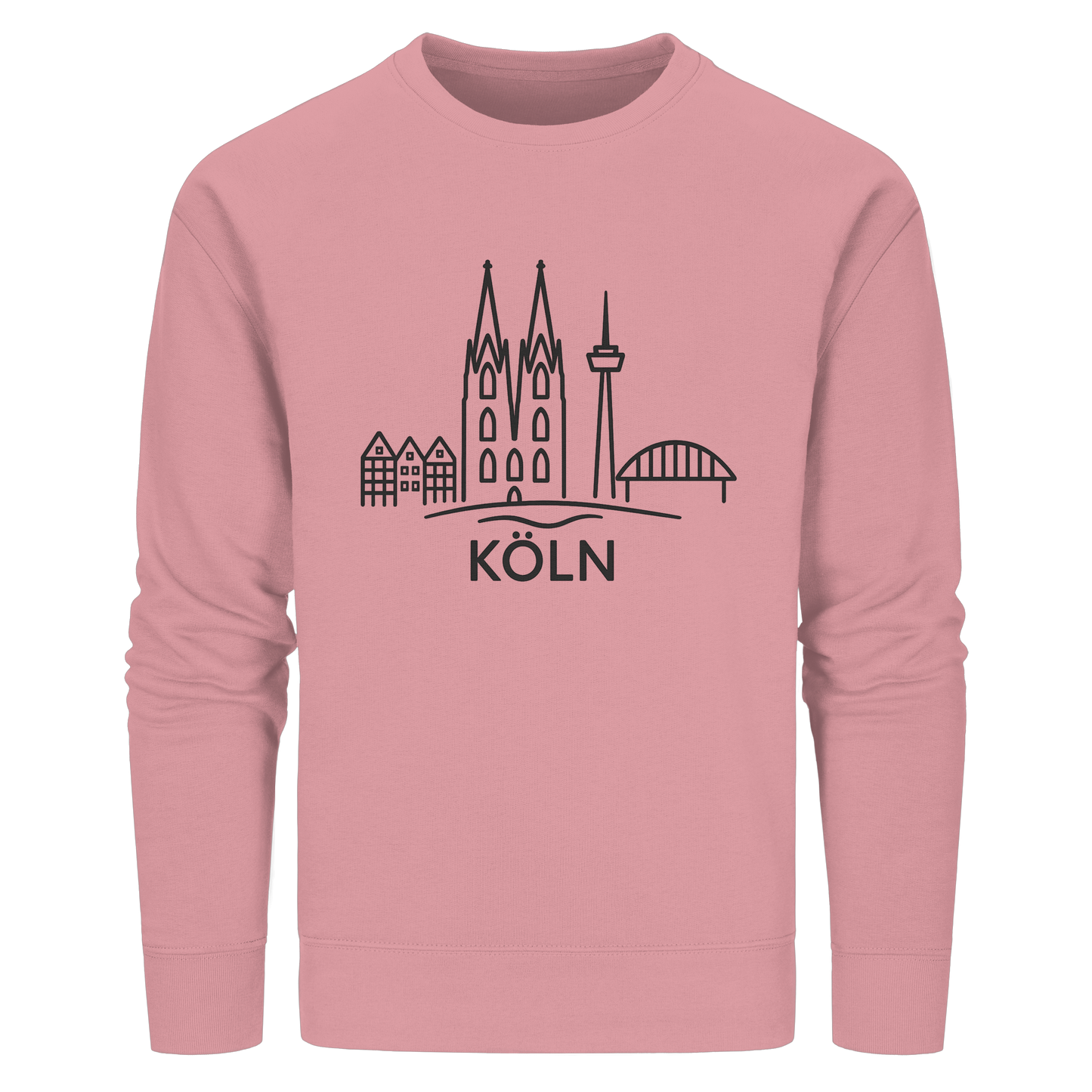 Köln Skyline (großer Druck auf der Brust) - Organic Basic Unisex Sweatshirt