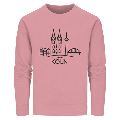 Köln Skyline (großer Druck auf der Brust) - Organic Basic Unisex Sweatshirt