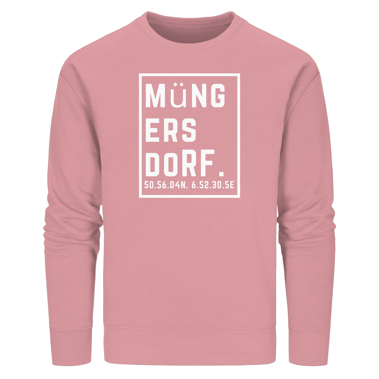 Müngersdorf Koordinaten (großer Druck auf der Brust) - Organic Basic Unisex Sweatshirt