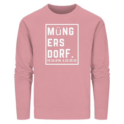Müngersdorf Koordinaten (großer Druck auf der Brust) - Organic Basic Unisex Sweatshirt