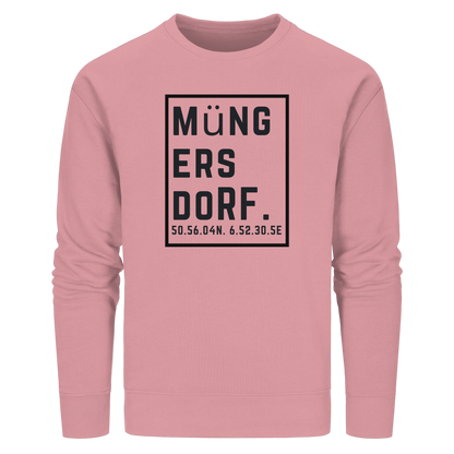Müngersdorf Koordinaten (großer Druck auf der Brust) - Organic Basic Unisex Sweatshirt