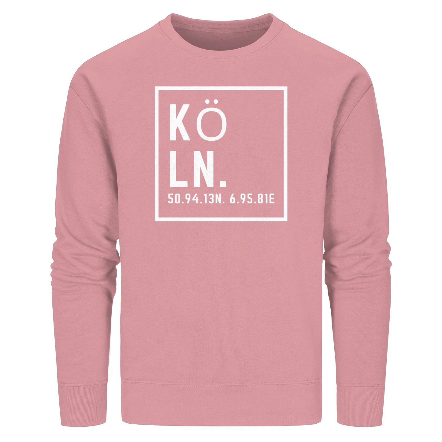 Köln Koordinaten (großer Druck auf der Brust) - Organic Basic Unisex Sweatshirt